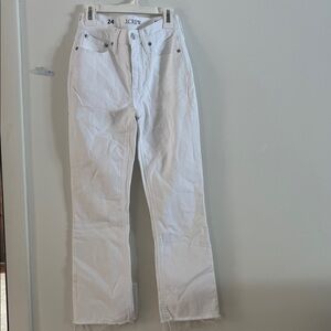 J. Crew white denim jeans size 24 - 9” Demi boot crop